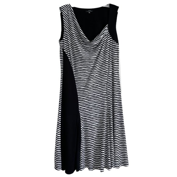 Vex Collection Black & White Striped Shift Dress - Picture 1 of 10
